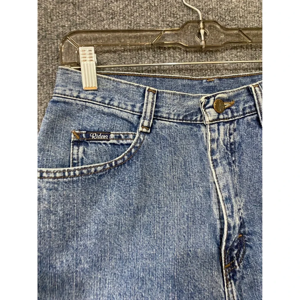 Riders by Lee Vintage High Waisted Denim Shorts Medium Wash Blue Cuffed Size 10